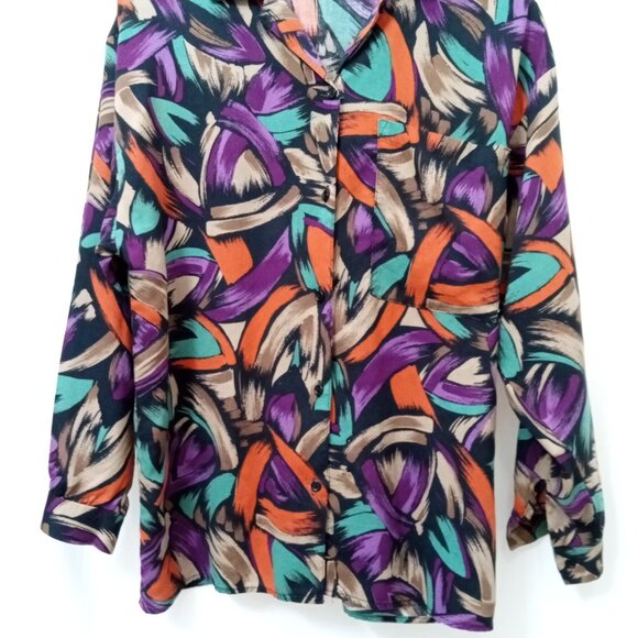 Vintage Phillip Lawrence Skirt Set Pull on Skirt with Blouse Women's Size 10 - Picture 6 of 16